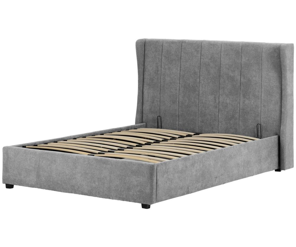 Seconique Furniture Amelia Plus Dark Grey Fabric Storage Bed