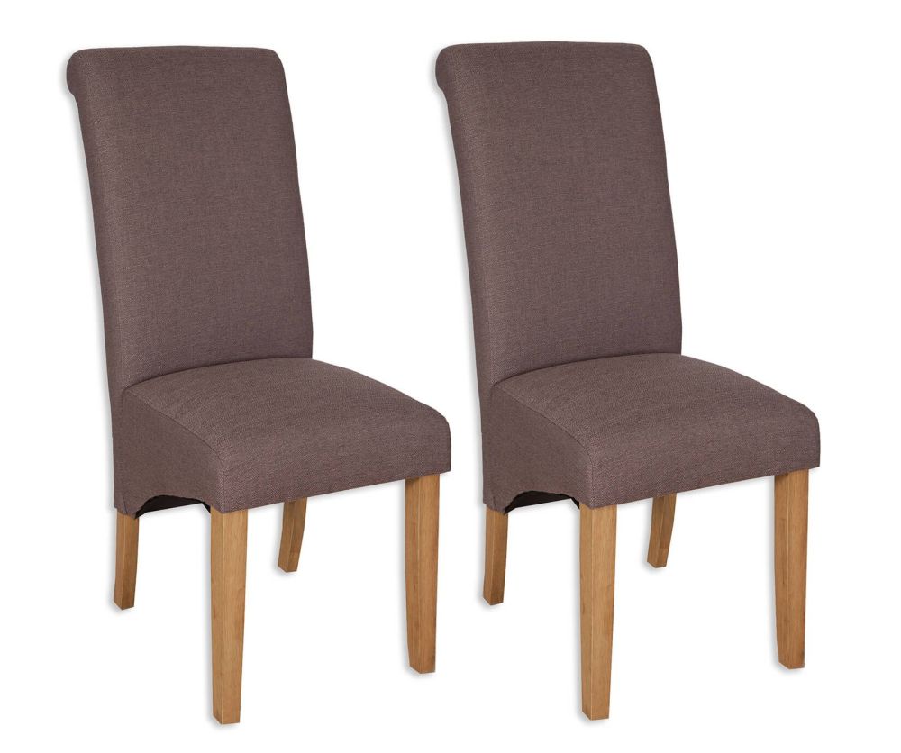 Aoc Coffee Fabric Dining Chair