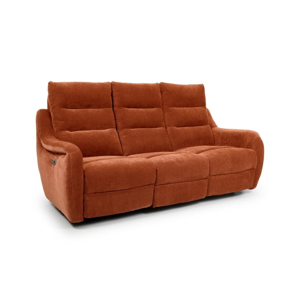 Furniture Link Apollo Cinnamon Power 3 Seater Sofa