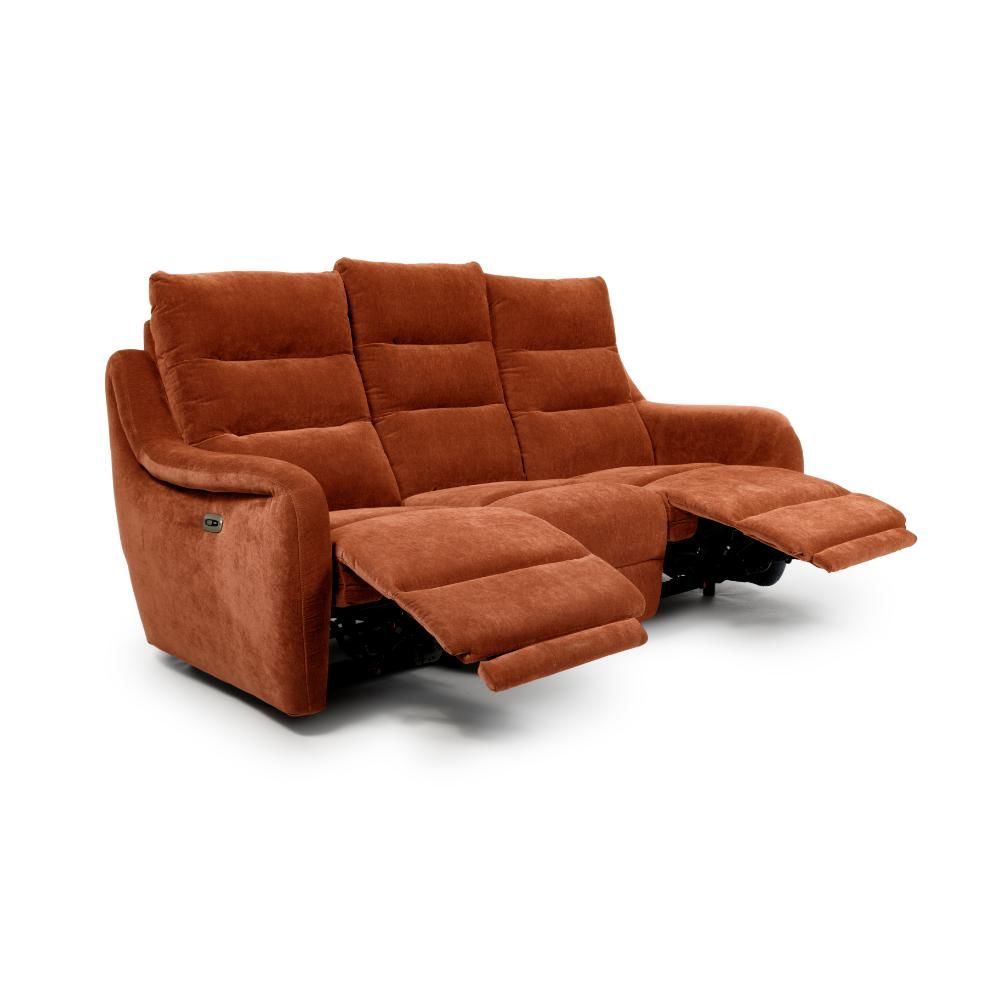 Furniture Link Apollo Cinnamon Power 3 Seater Sofa