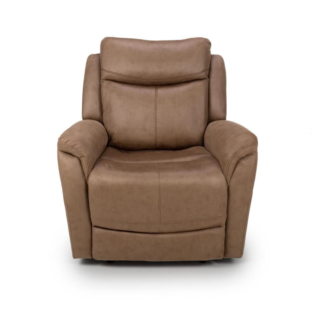 Furniture Link Arizona Caramel Fabric 3EE+1E+1E Electric Recliner Sofa Set