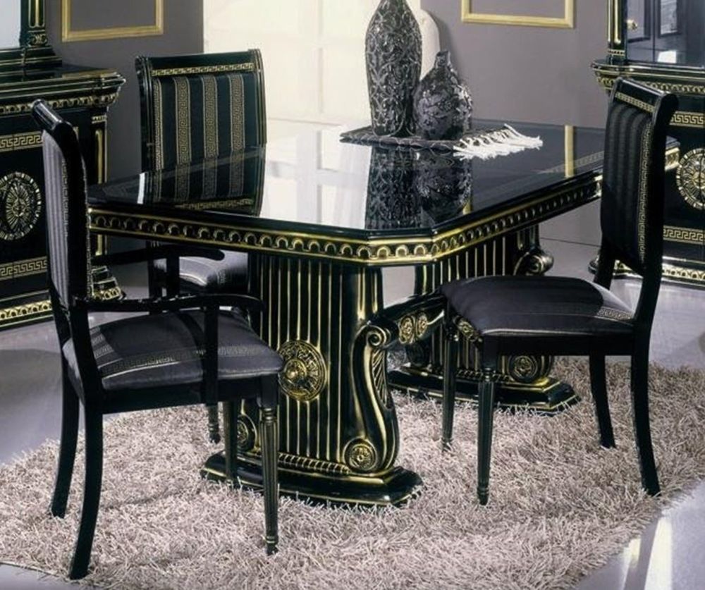 H2O Design Aurora Black and Gold Rossella Italian Dining Armchair