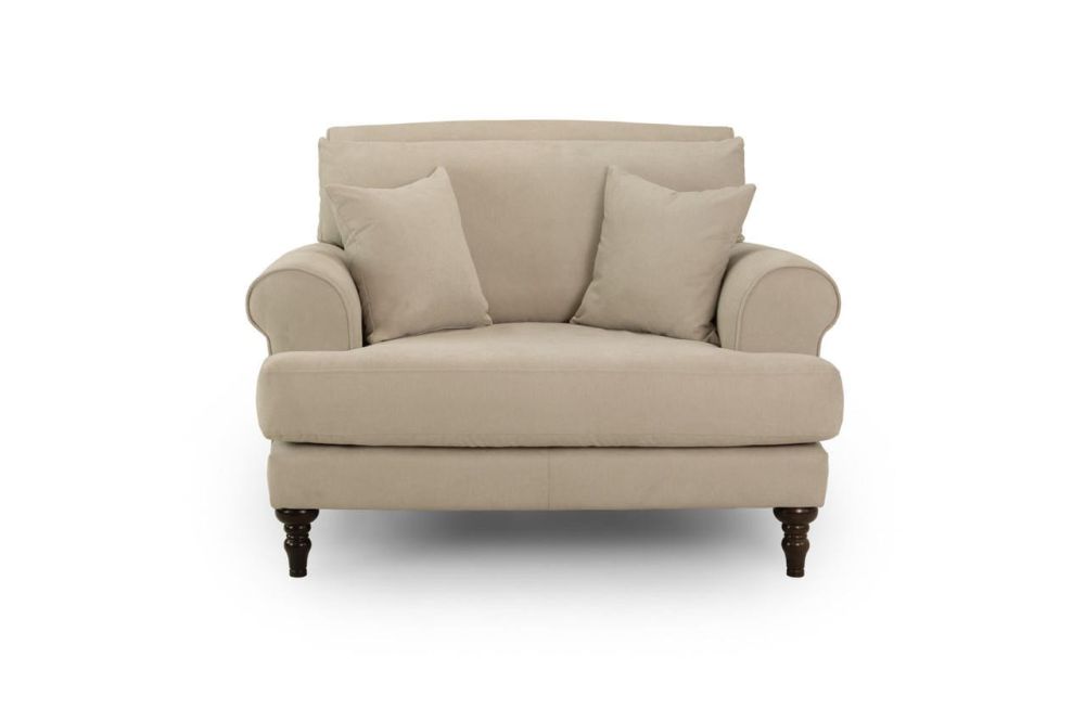 Vinson Beige Fabric Armchair