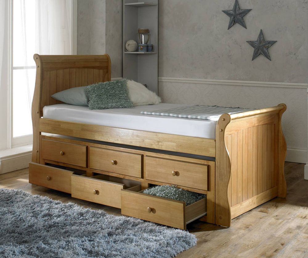 Artisan Captain Wooden Guest Bed Frame with Drawers