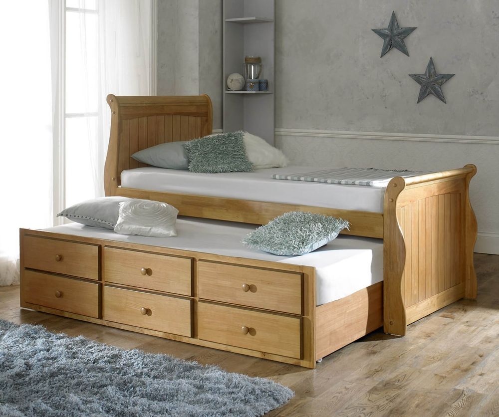Artisan Captain Wooden Guest Bed Frame with Drawers