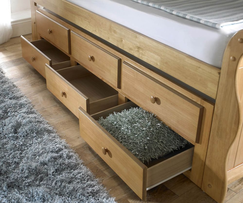 Artisan Captain Wooden Guest Bed Frame with Drawers