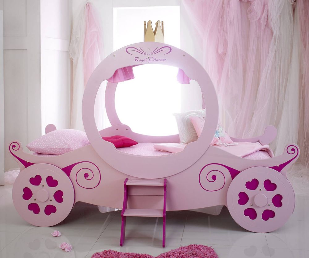 Artisan Pink Princess Carriage Bed Frame