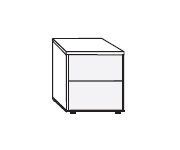 Wiemann Vip Asmara White Glass 2 Drawer Bedside Cabinet