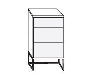 Wiemann Vip Asmara 3 Drawer Bedside Cabinet