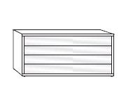 Wiemann Vip Asmara White Glass 4 Drawer Chest