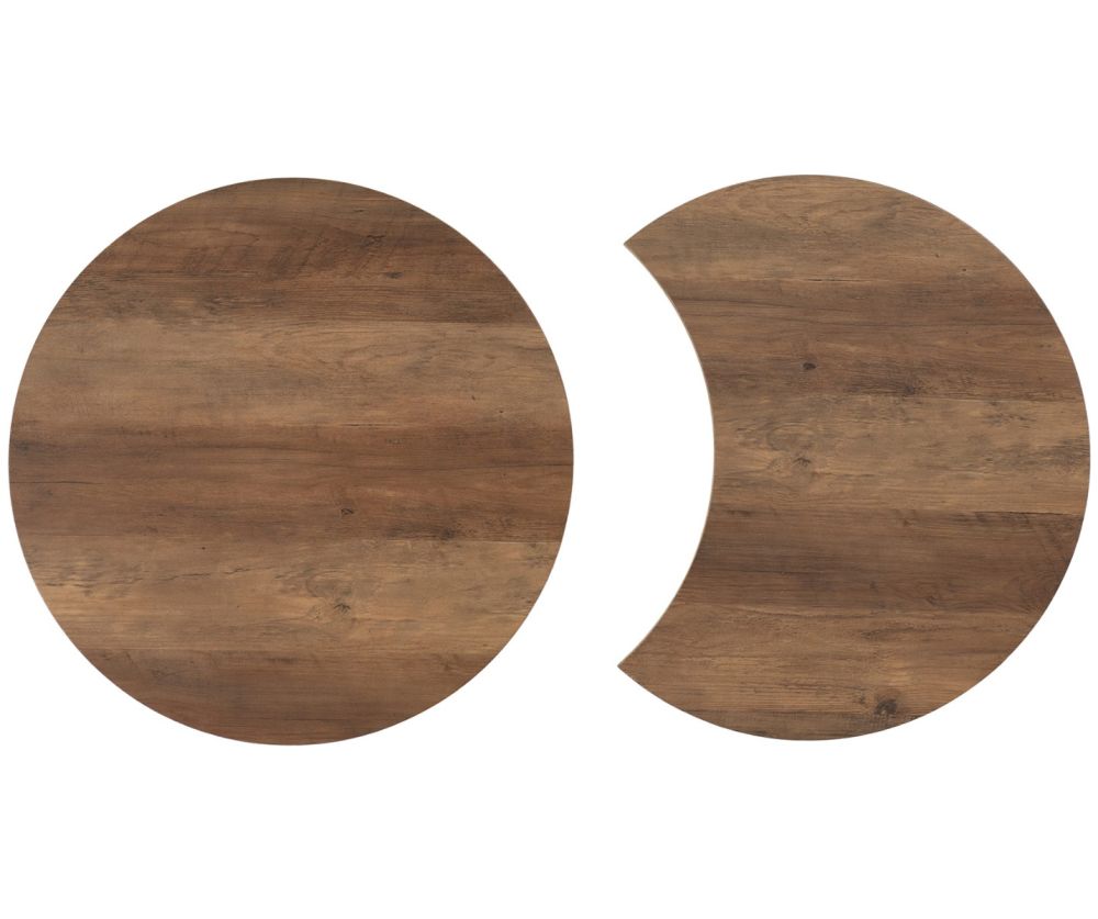 Seconique Furniture Athens Duo Medium Oak Effect And Black Coffee Table Set