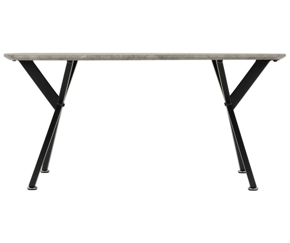 Seconique Furniture Athens Oval Concrete Effect And Black Coffee Table