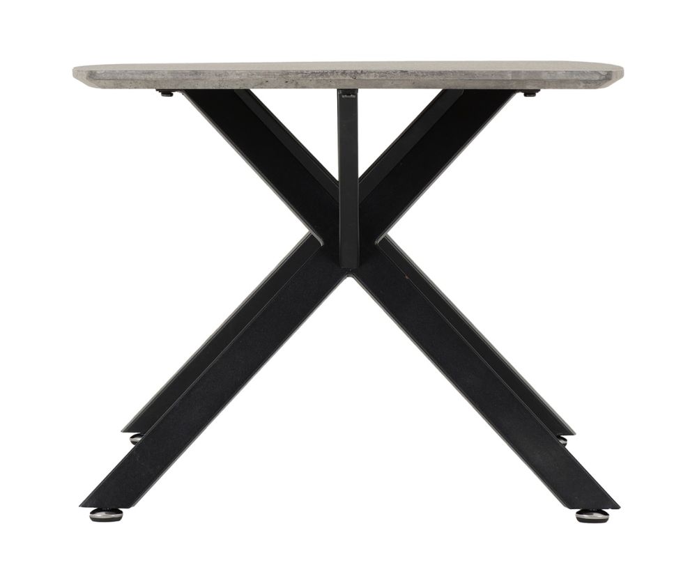 Seconique Furniture Athens Oval Concrete Effect And Black Coffee Table