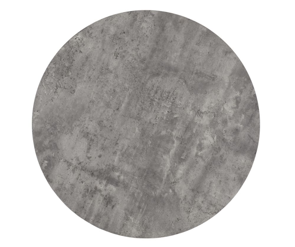 Seconique Furniture Athens Concrete Effect Round Dining Set With Sapphire Blue Velvet Chairs – Black Legs