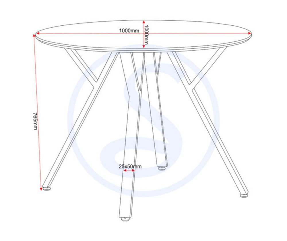 Seconique Furniture Athens Concrete Effect Round Dining Set With Sapphire Blue Velvet Chairs – Black Legs