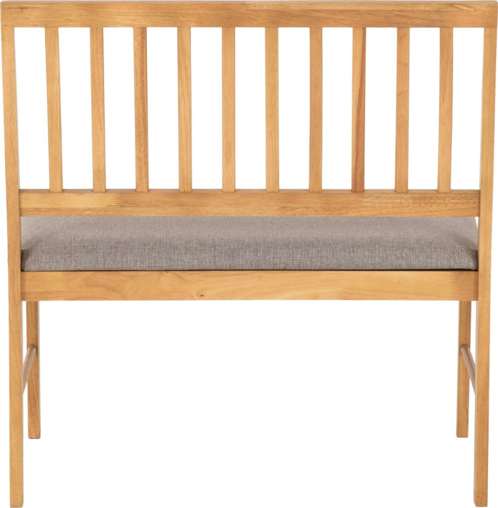 Seconique Furniture Austin Oak Effect And Grey Fabric Dining Bench 