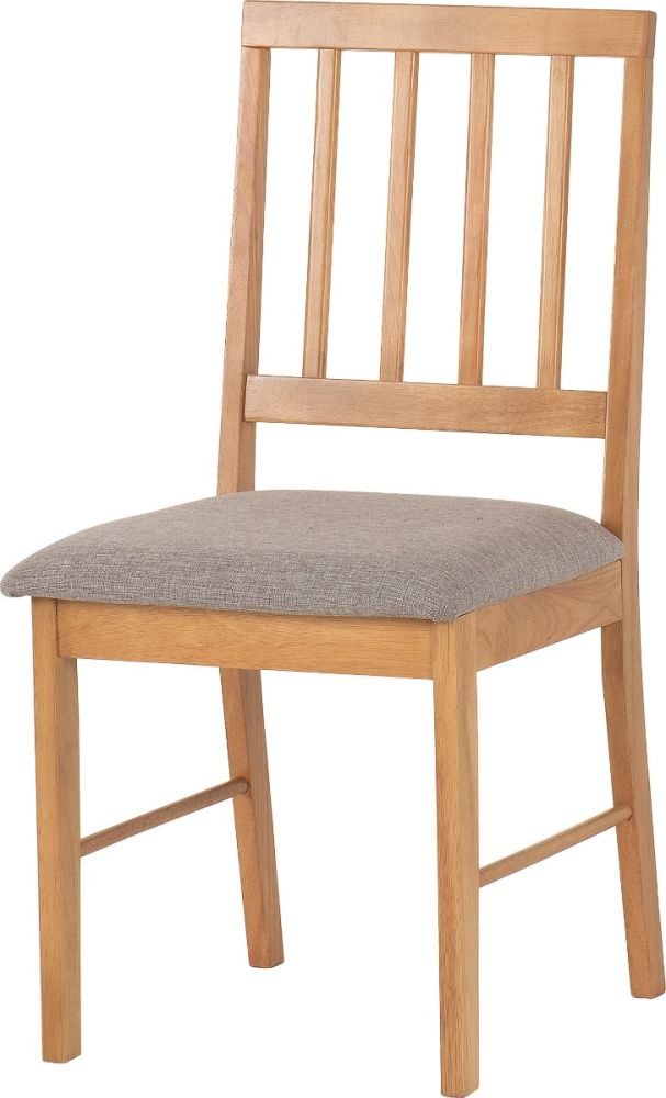 Seconique Furniture Austin Oak Effect And Grey Fabric Dining Bench Set  With Chair
