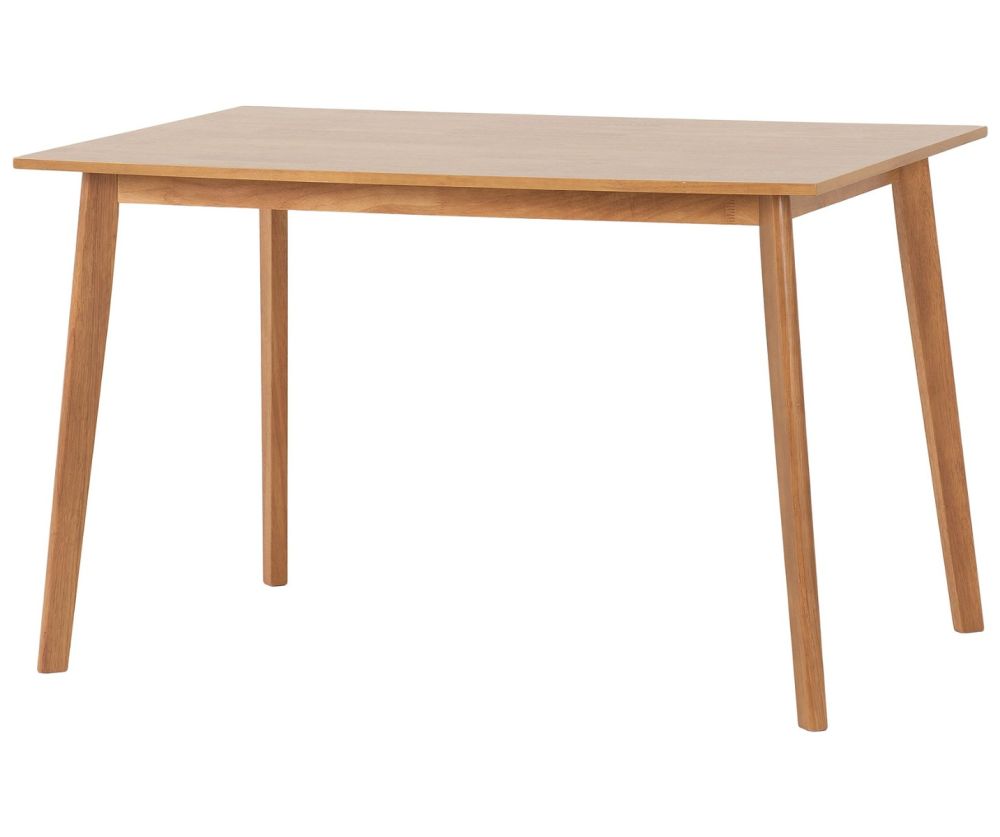 Seconique Furniture Austin and Ellis Oak Effect And Grey Fabric Dining Bench Set with Chair