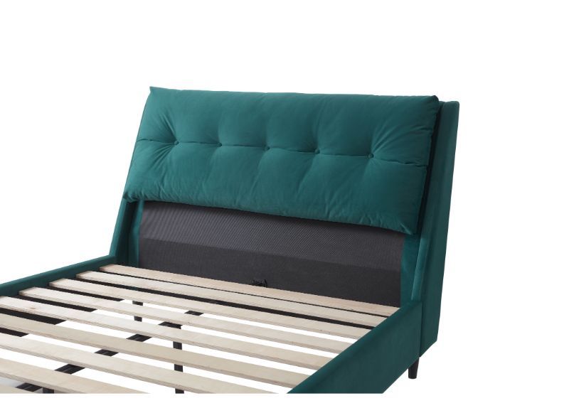 Furniture Link Ava Green Fabric Bed Frame