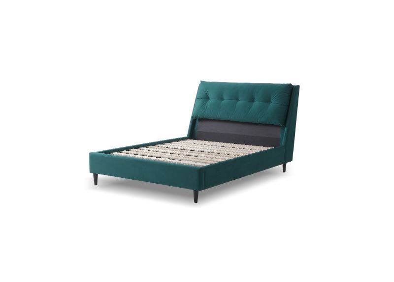 Furniture Link Ava Green Fabric Bed Frame