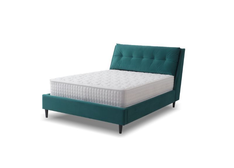 Furniture Link Ava Green Fabric Bed Frame