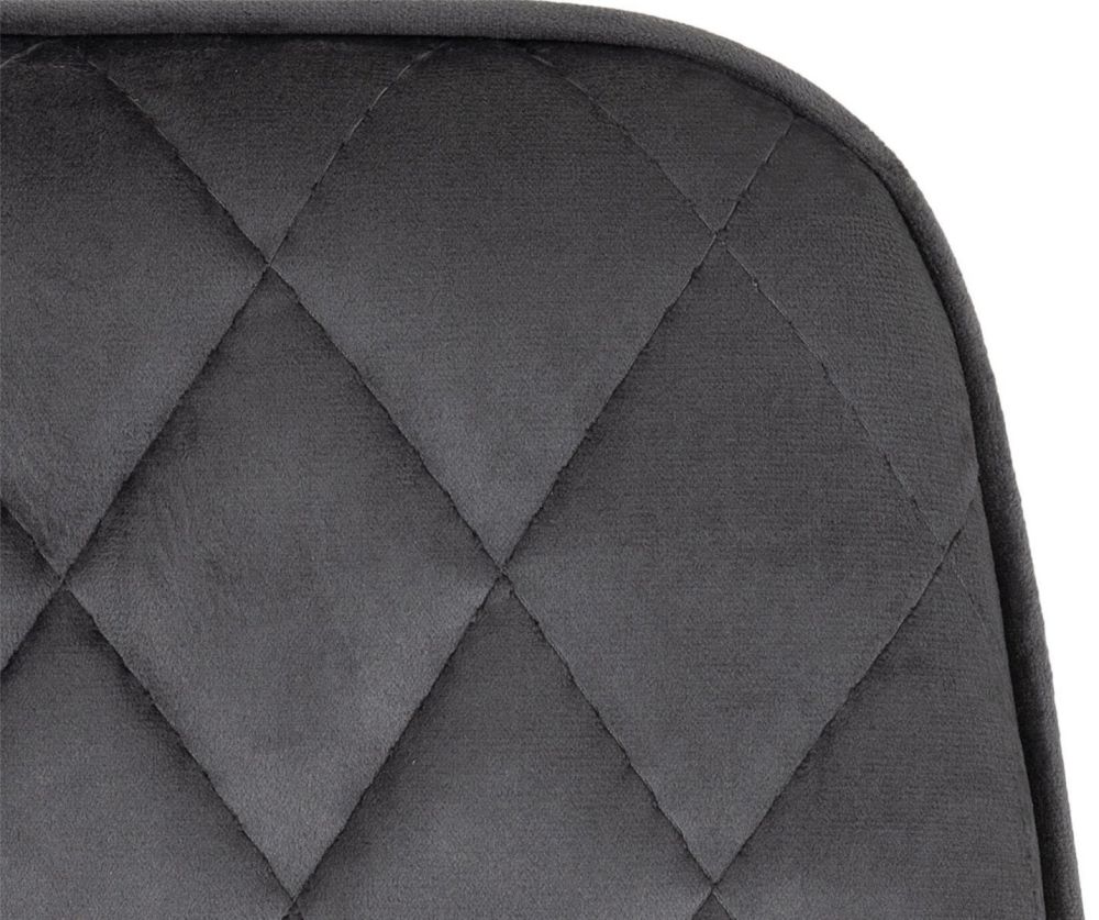 Seconique Furniture Avery Grey Velvet Chair in Pair