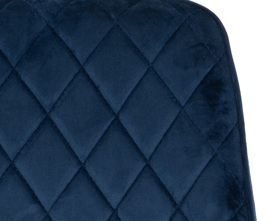 Seconique Furniture Avery Sapphire Blue Velvet Dining Chair In Pair