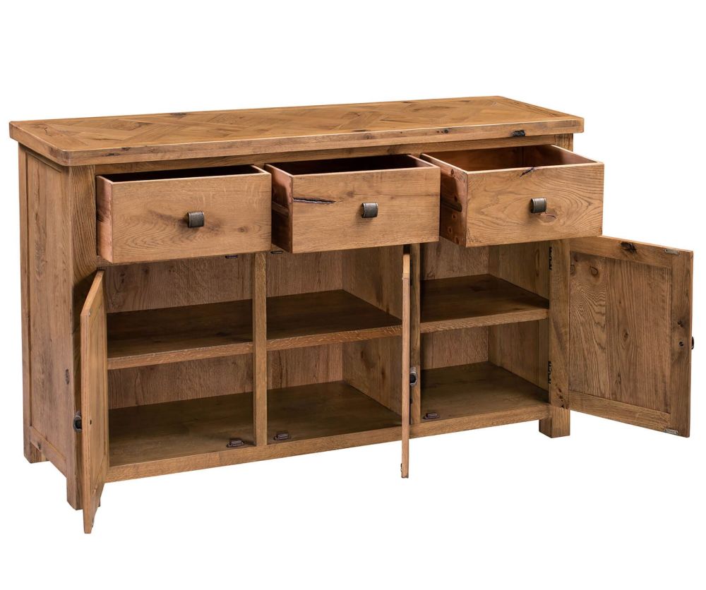 Homestyle GB Aztec Solid Oak Large Sideboard