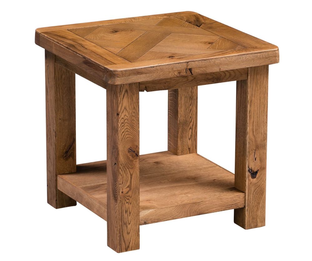 Homestyle GB Aztec Solid Oak Lamp Table