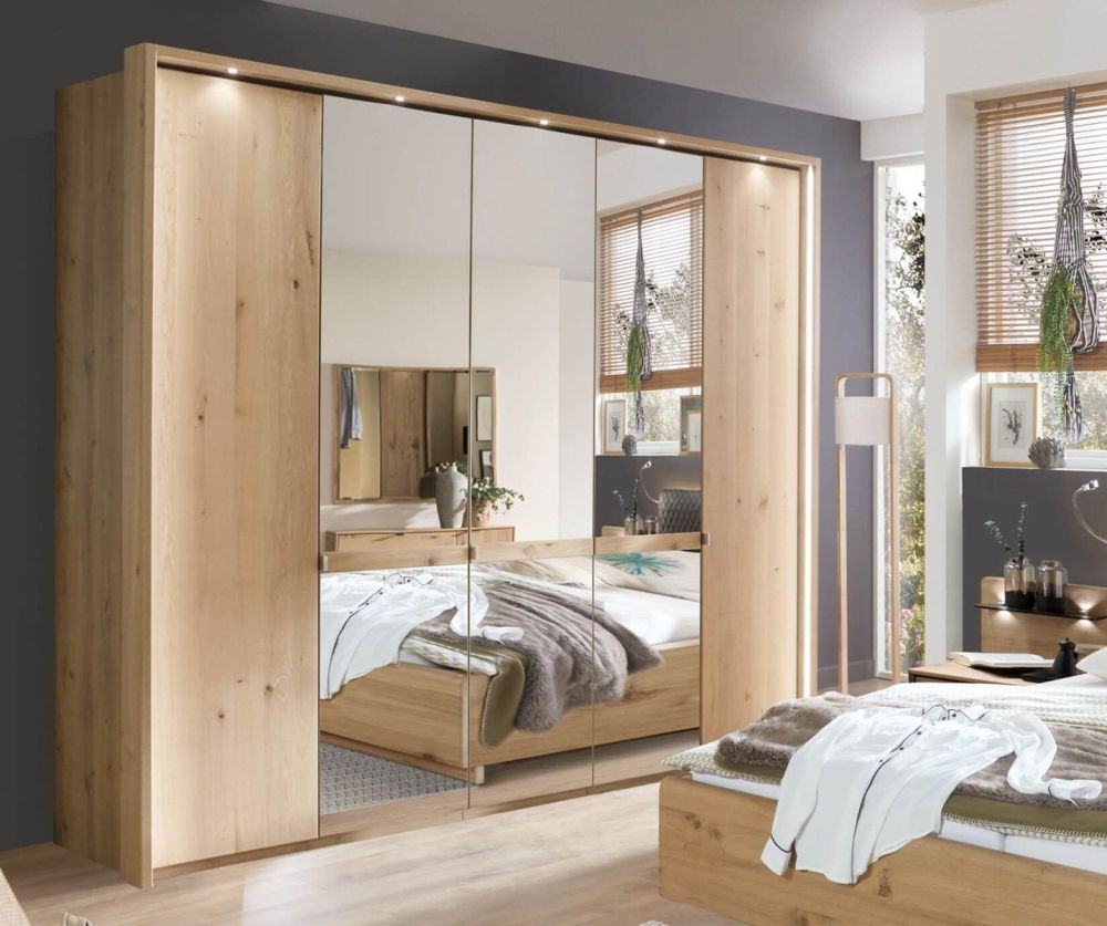 Wiemann Bari Hinged Door Wardrobe With Cross Trims - H216cm