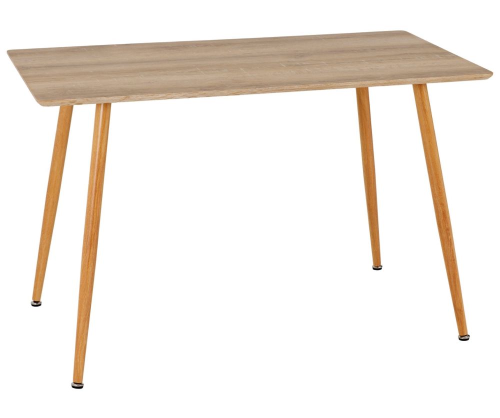 Seconique Furniture Barley Oak Veneer And Oak Dining Table