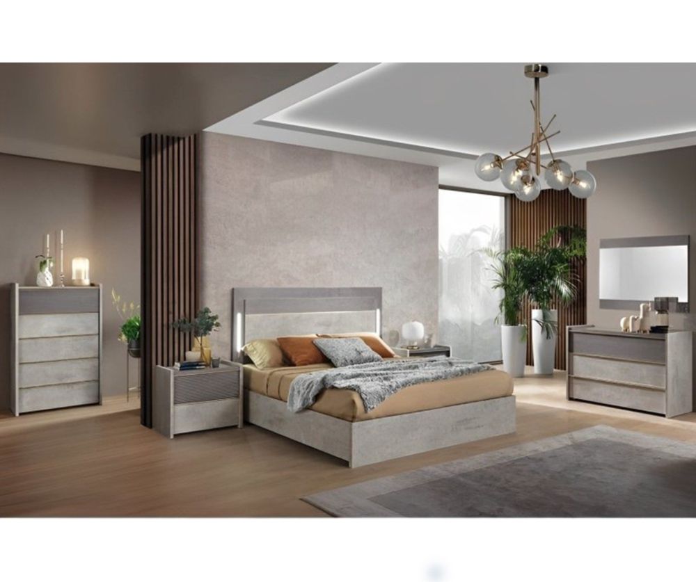 H2O Design Sole Grey Italian 5 Drawer Chest