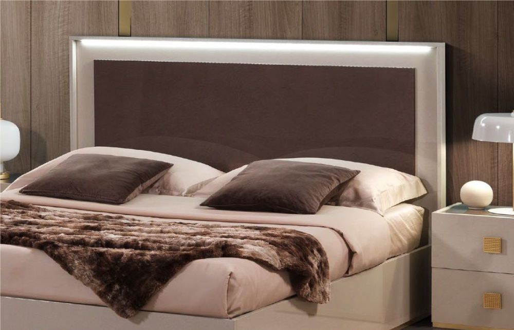 H2O Design Gilda Pearl Bronze Italian Bed Frame