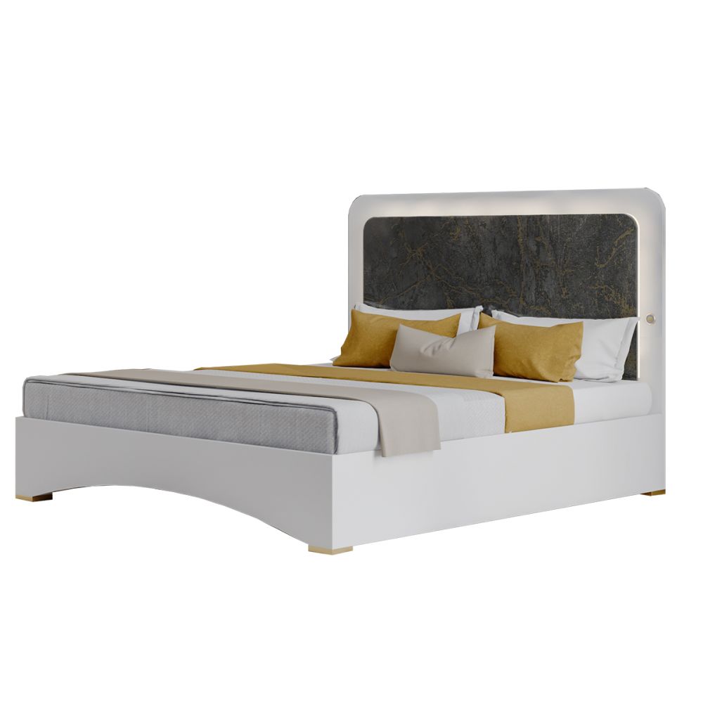 Ben Company Dalia Dark Grey Italian Bedroom Set with 6 Door Wardrobe