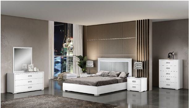 H2O Design Bella White Italian 3 Drawer Dresser
