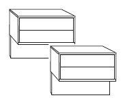 Wiemann Bari 2 Drawer Bedside Cabinet