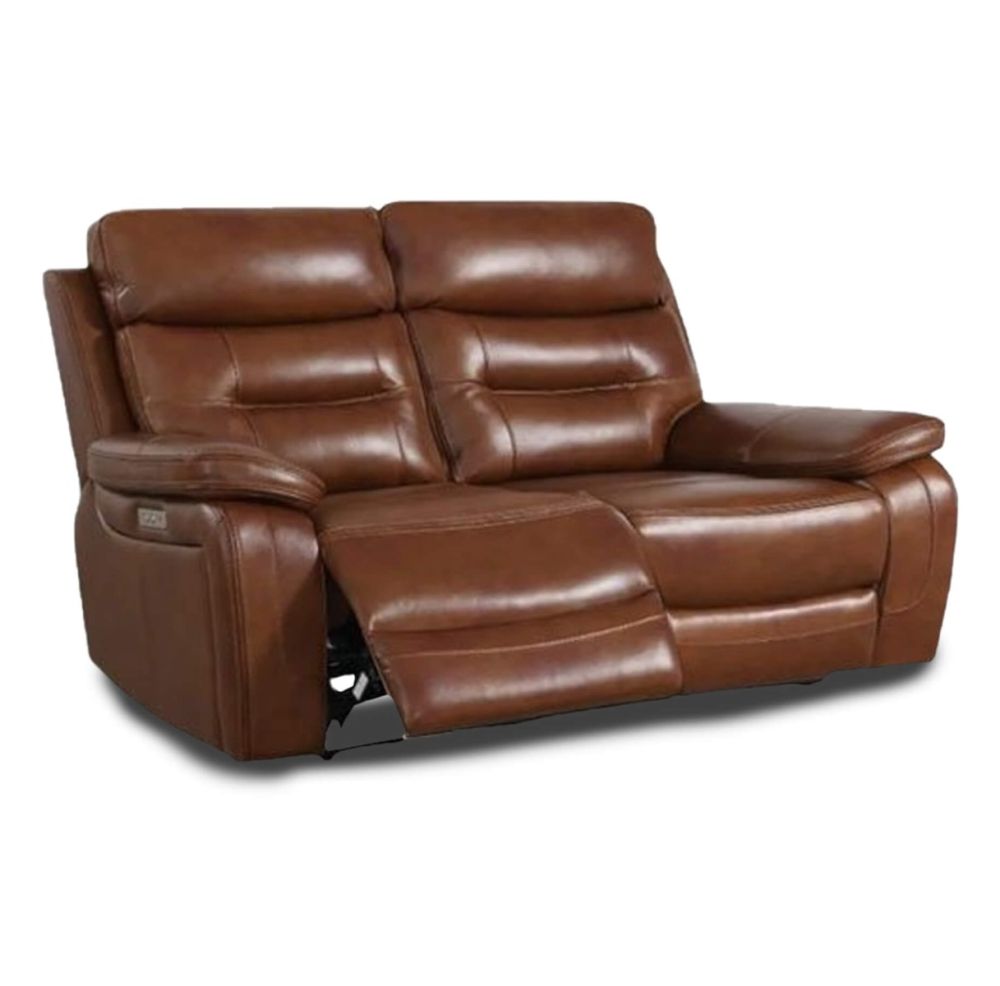 Belgravia Brown Leather Power Recliner 2 Seater Sofa