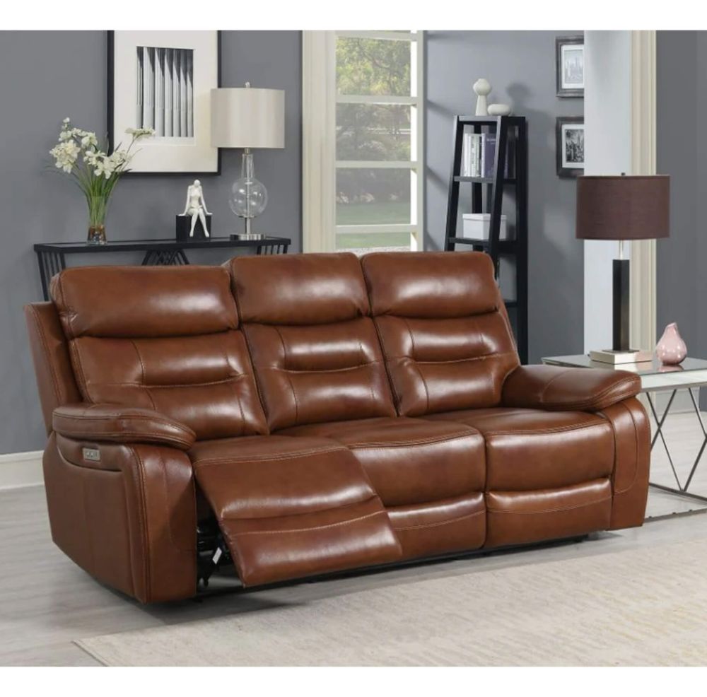 Belgravia Brown Leather Power Recliner 3+1+1 Sofa Set 