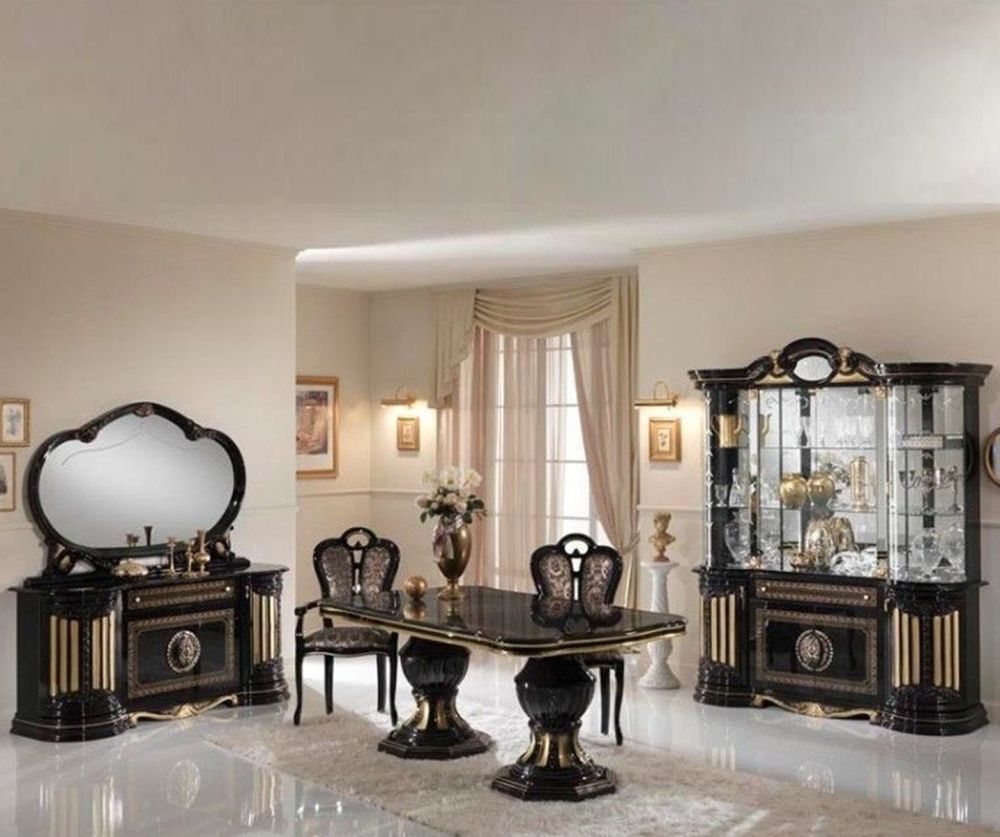 Ben Company Betty Black and Gold Finish Italian Mirror