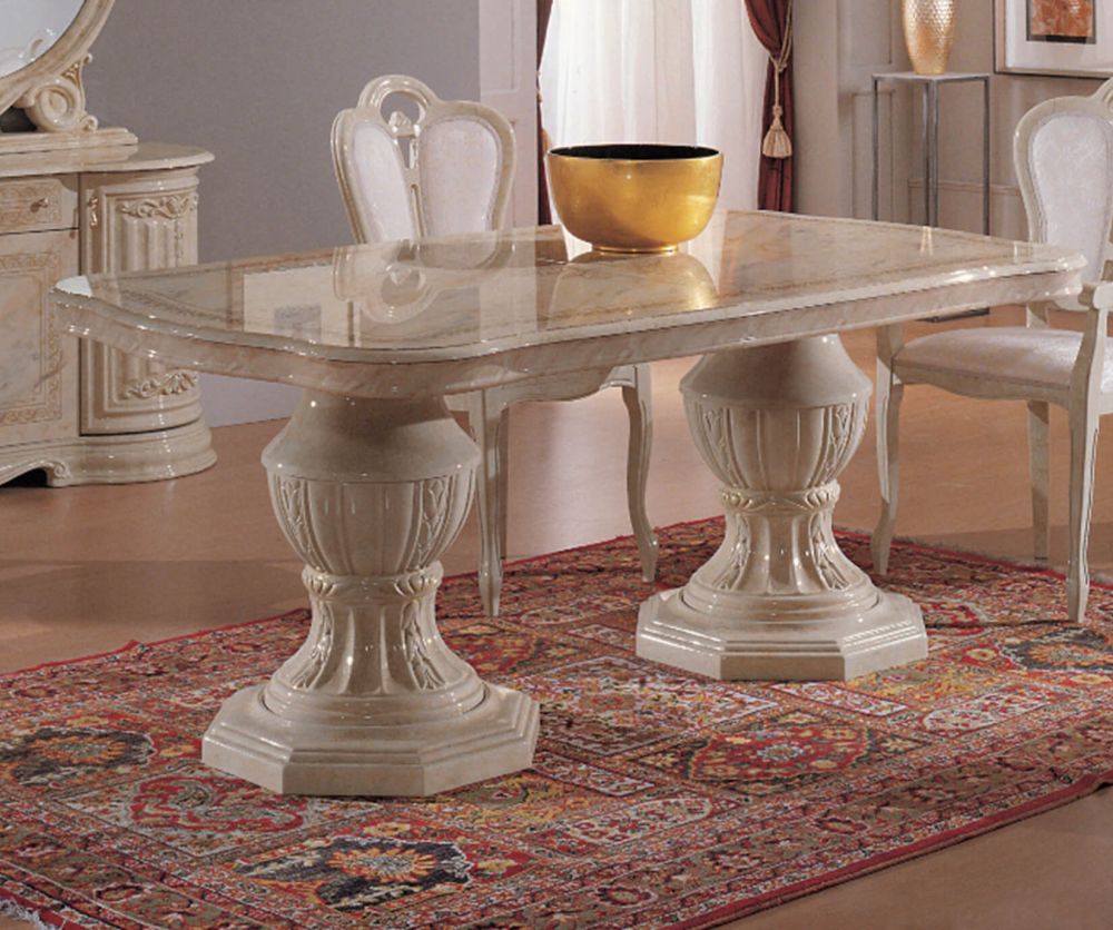 Ben Company Betty Onyx Finish Italian Dining Table Only