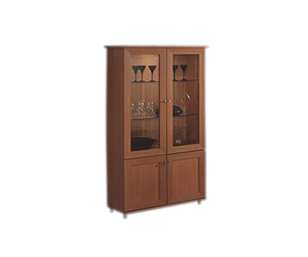 Ben Company Simona Beech Wood Matt Finish Italian 2 Door Vitrine