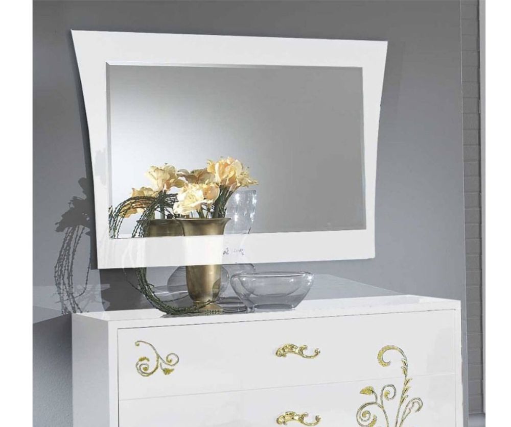 Ben Company Sofia White and Gold Italian Bedroom Set