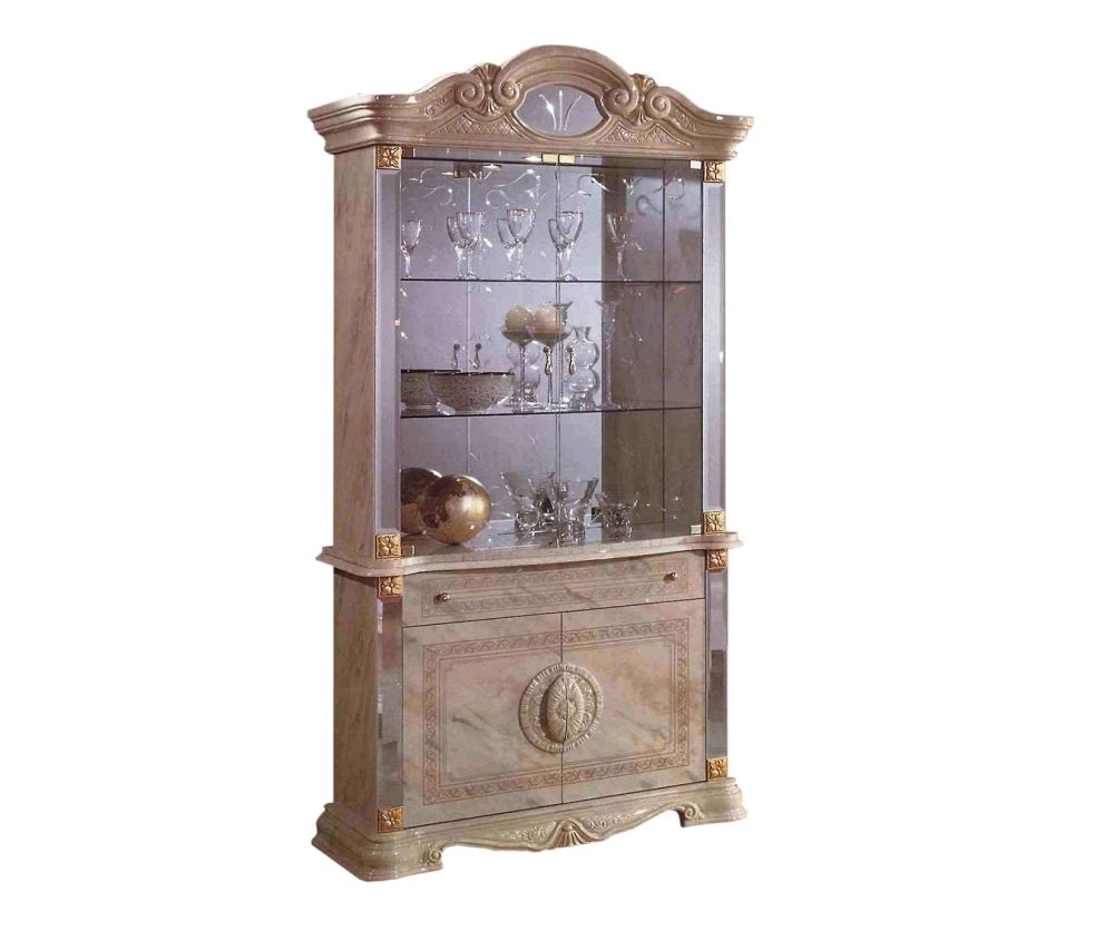 Ben Company Betty Onyx Finish Italian 2 Door Vitrine