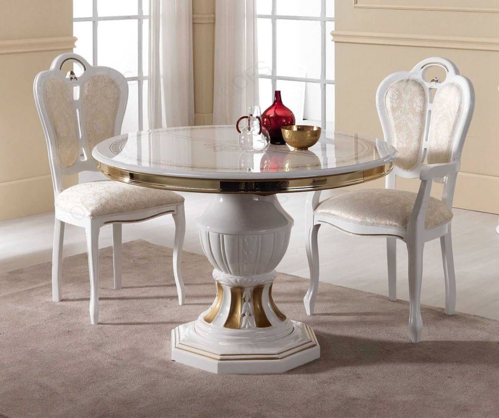 Ben Company New Venus White Italian Giglio Dining Armchair