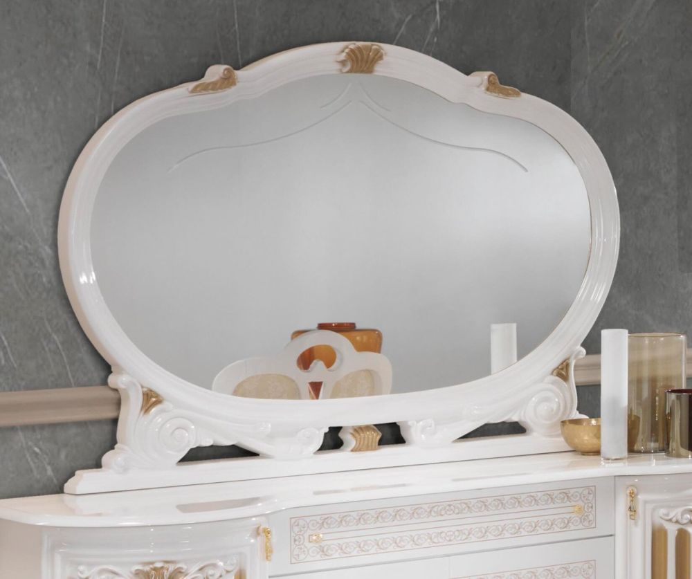Ben Company Betty White and Gold Finish Italian Mirror