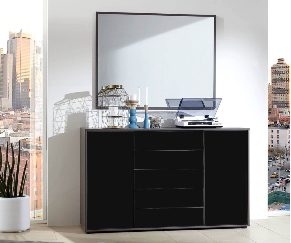 Wiemann Tokio Black Glass Matching Bedroom Pieces