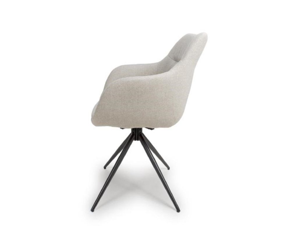 Furniture Link Boden Natural Carver Dining Chair in Pair