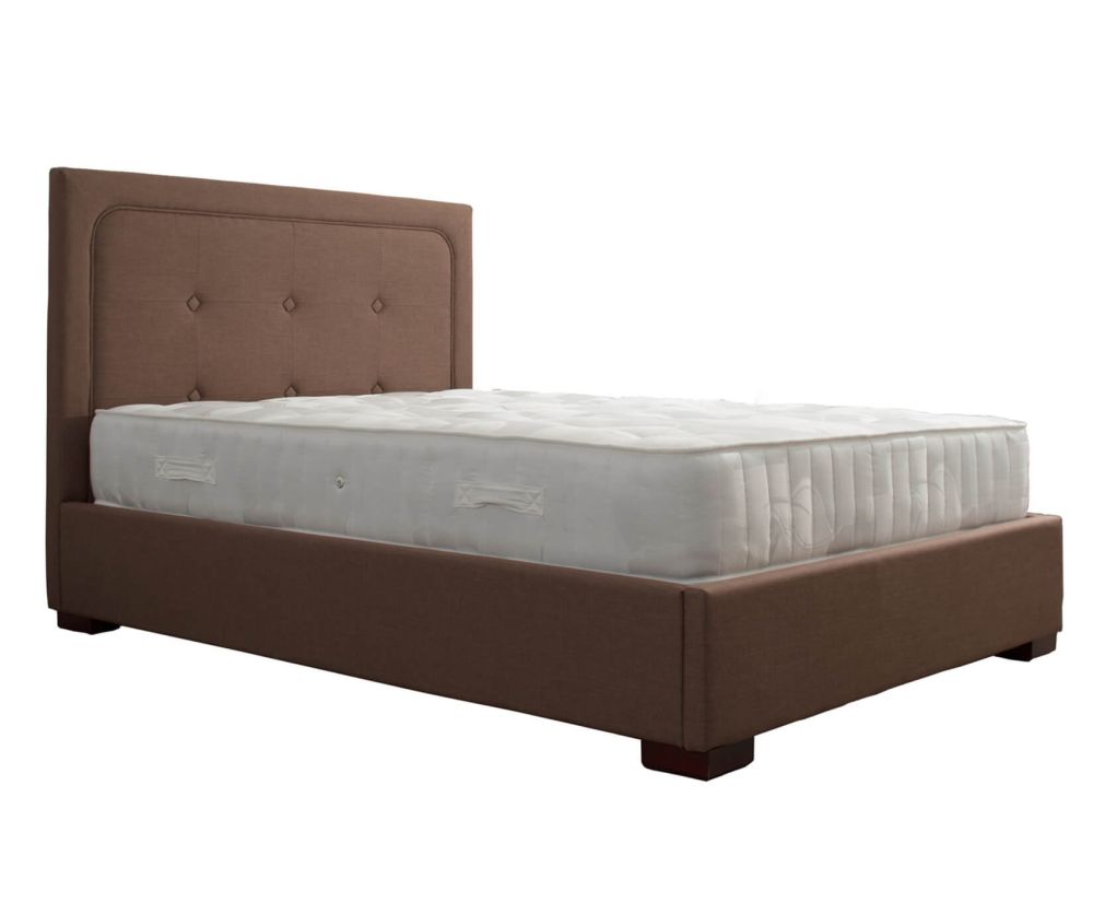 Artisan Light Brown Fabric Ottoman Bed Frame