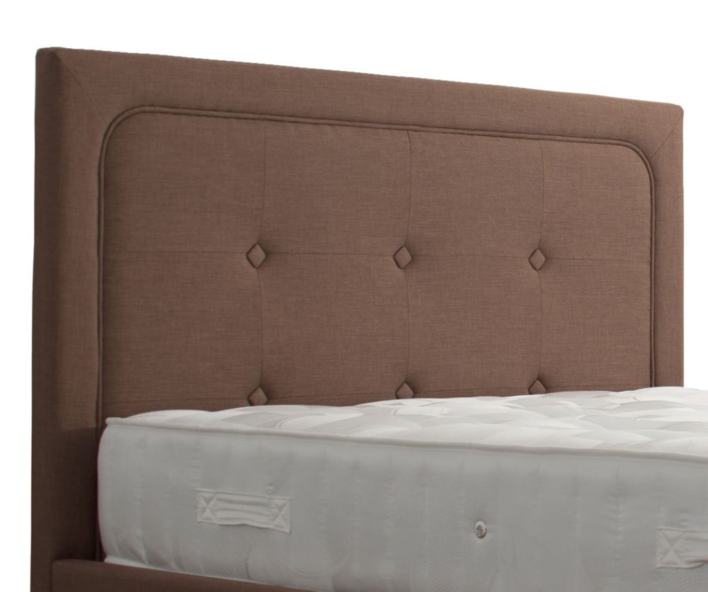 Artisan Light Brown Fabric Ottoman Bed Frame
