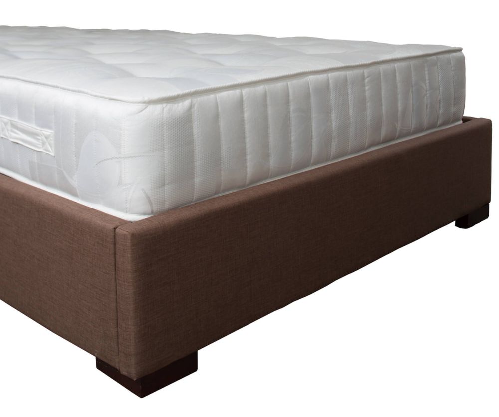 Artisan Light Brown Fabric Ottoman Bed Frame